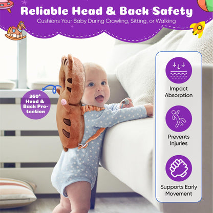 Butterfly baby head protector backpack washable design