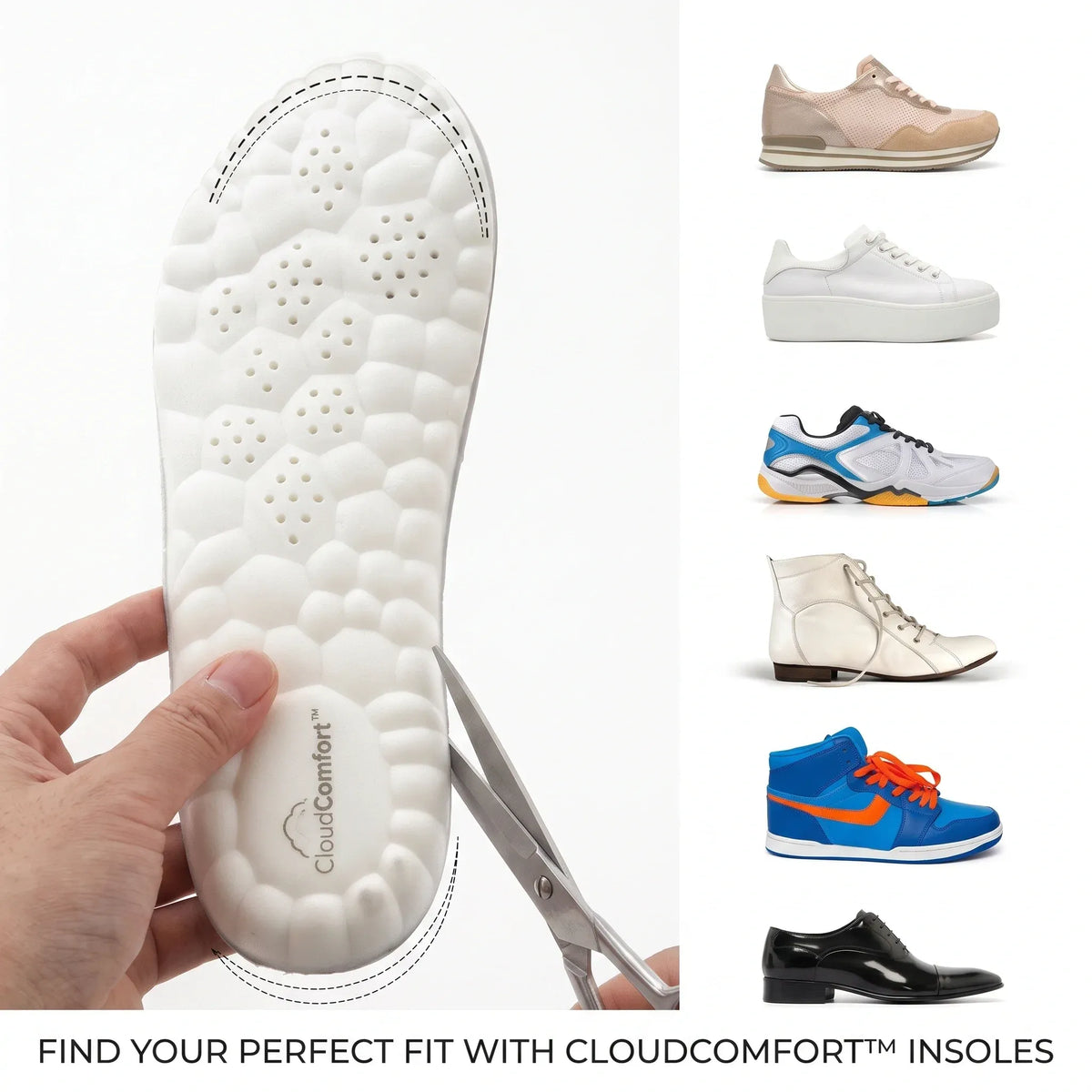 ShopCubsy™ — Shoe Insoles | Lightweight Memory Foam | Arch Support